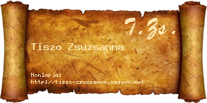 Tiszo Zsuzsanna névjegykártya